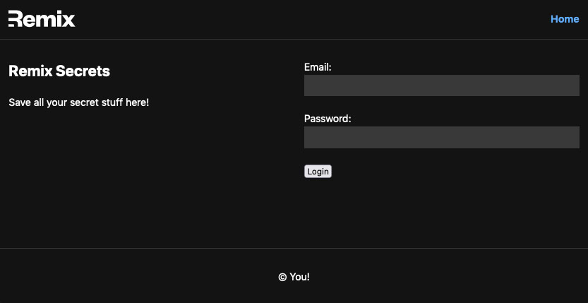 Login form